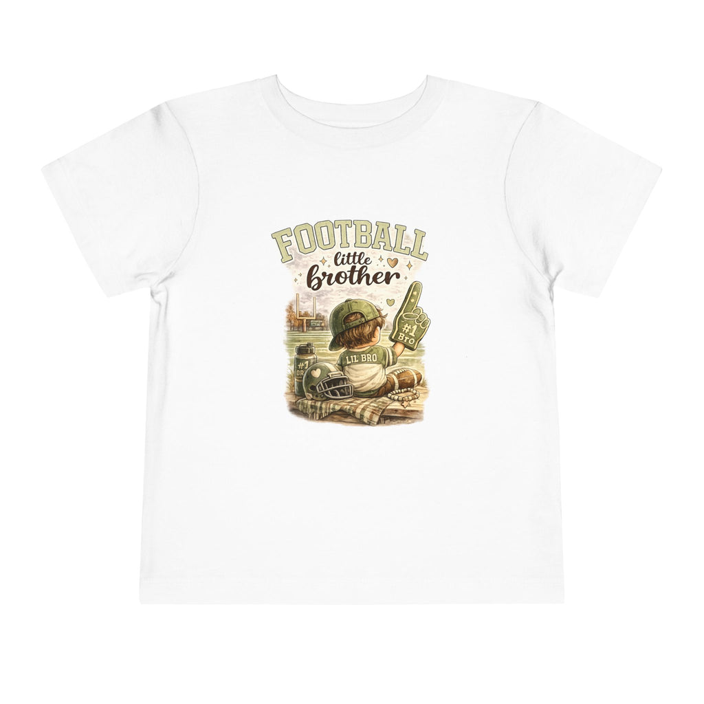 Toddler Football Big Brother T‑Shirt — Cute Vintage Helmet & Ball Design