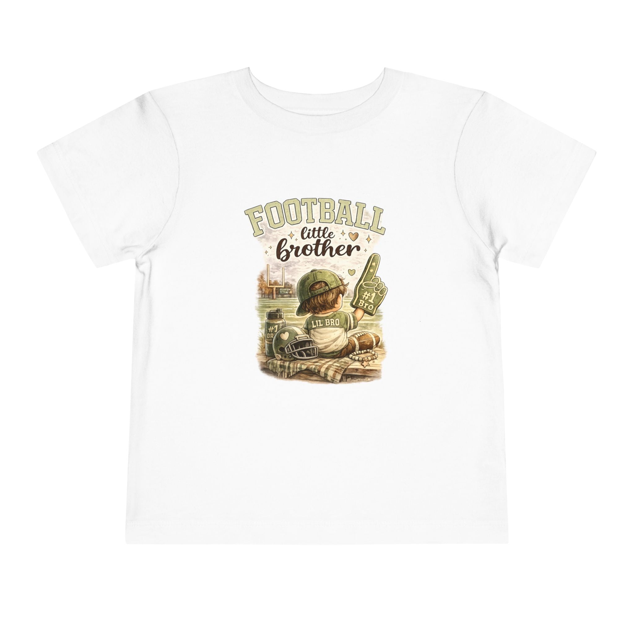Toddler Football Big Brother T‑Shirt — Cute Vintage Helmet & Ball Design