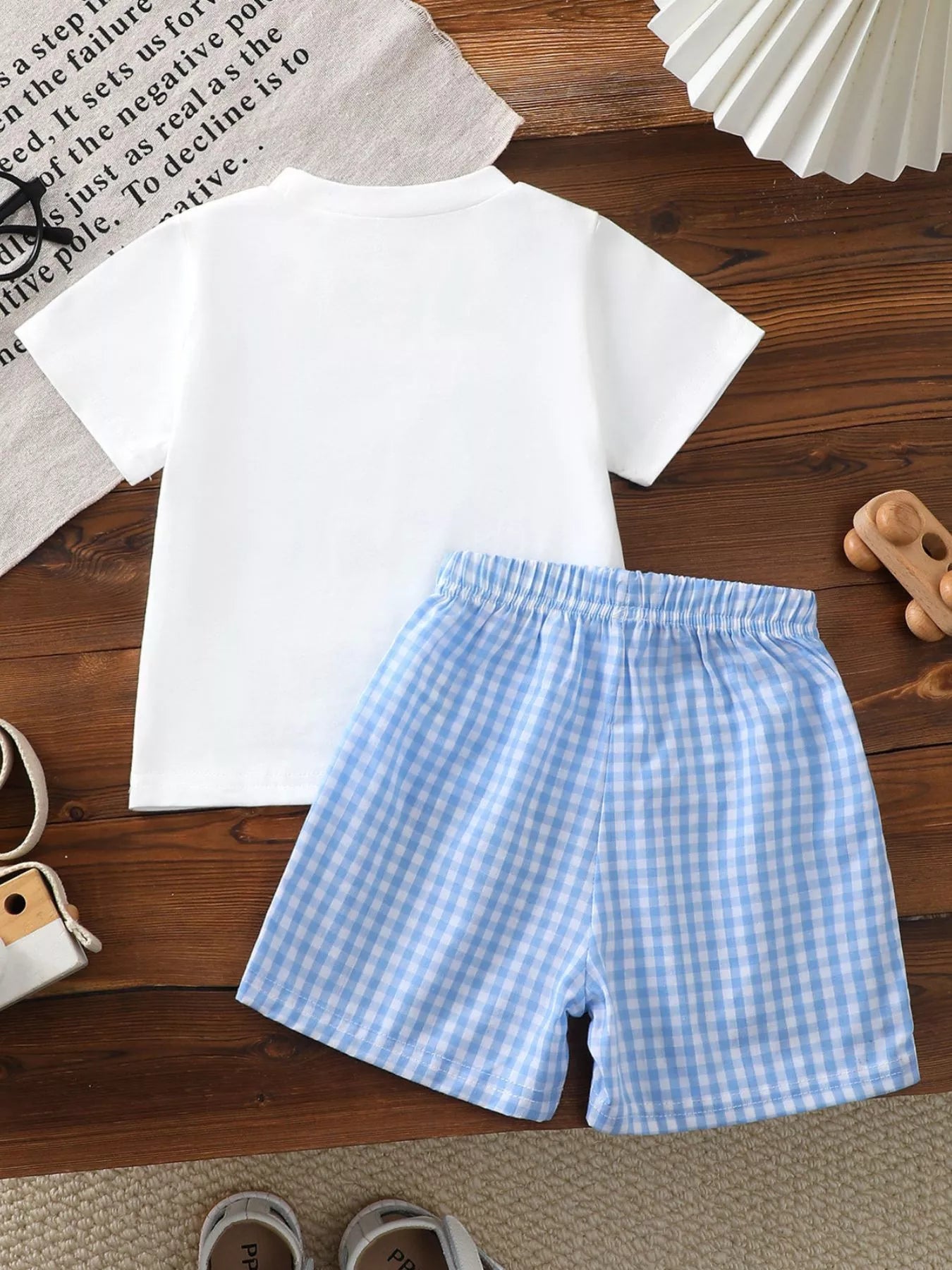 Children's Shark Round Neck Tee & Pants Set