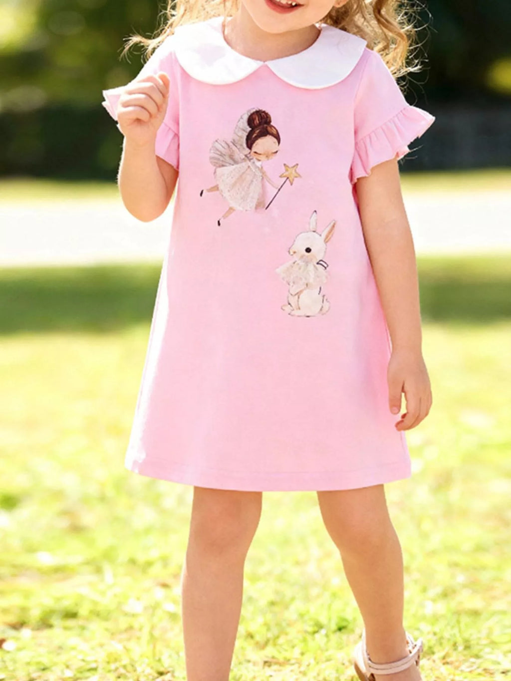 Children's Peter Pan Collar Short Sleeve Dress