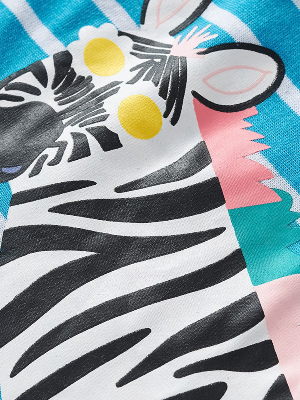 Children's Striped Animal Print Ruffle Sleeve Dress